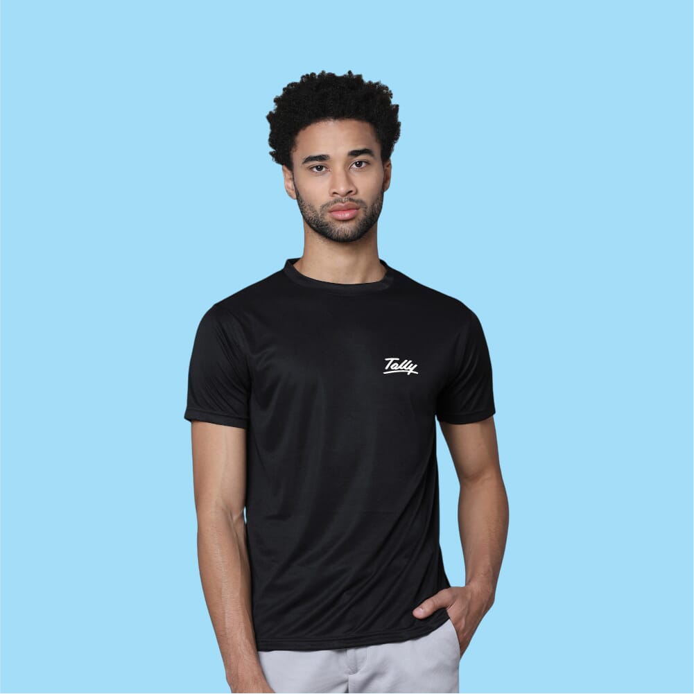 Greys&Blues Mobilitee Round Neck T-Shirt- Black